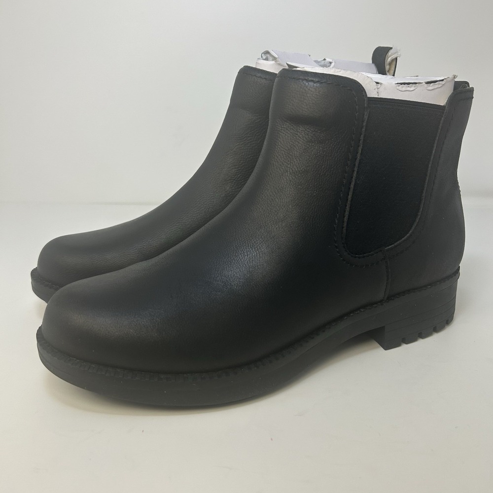 Waco REVITALIGN Womens Kodiak‎ Leather Mid Calf Boot Black Size 8B Orthotic NIB